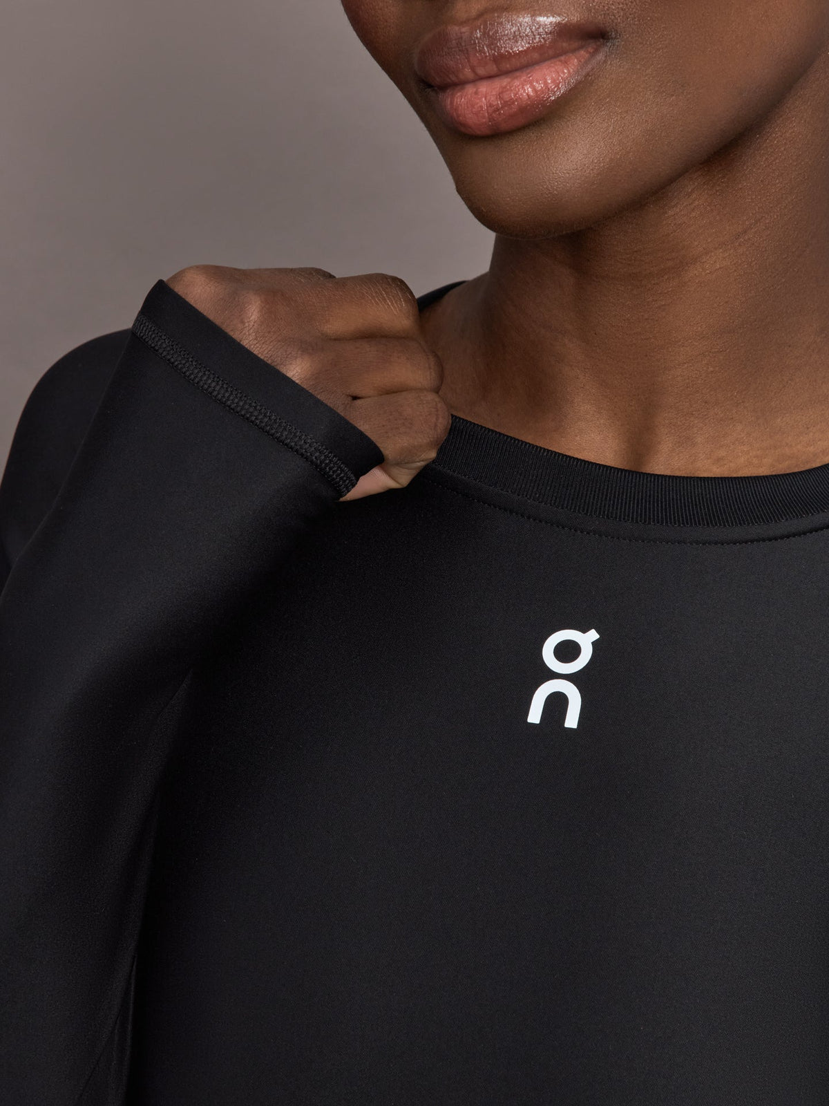 Train Long Sleeve Crop - Black