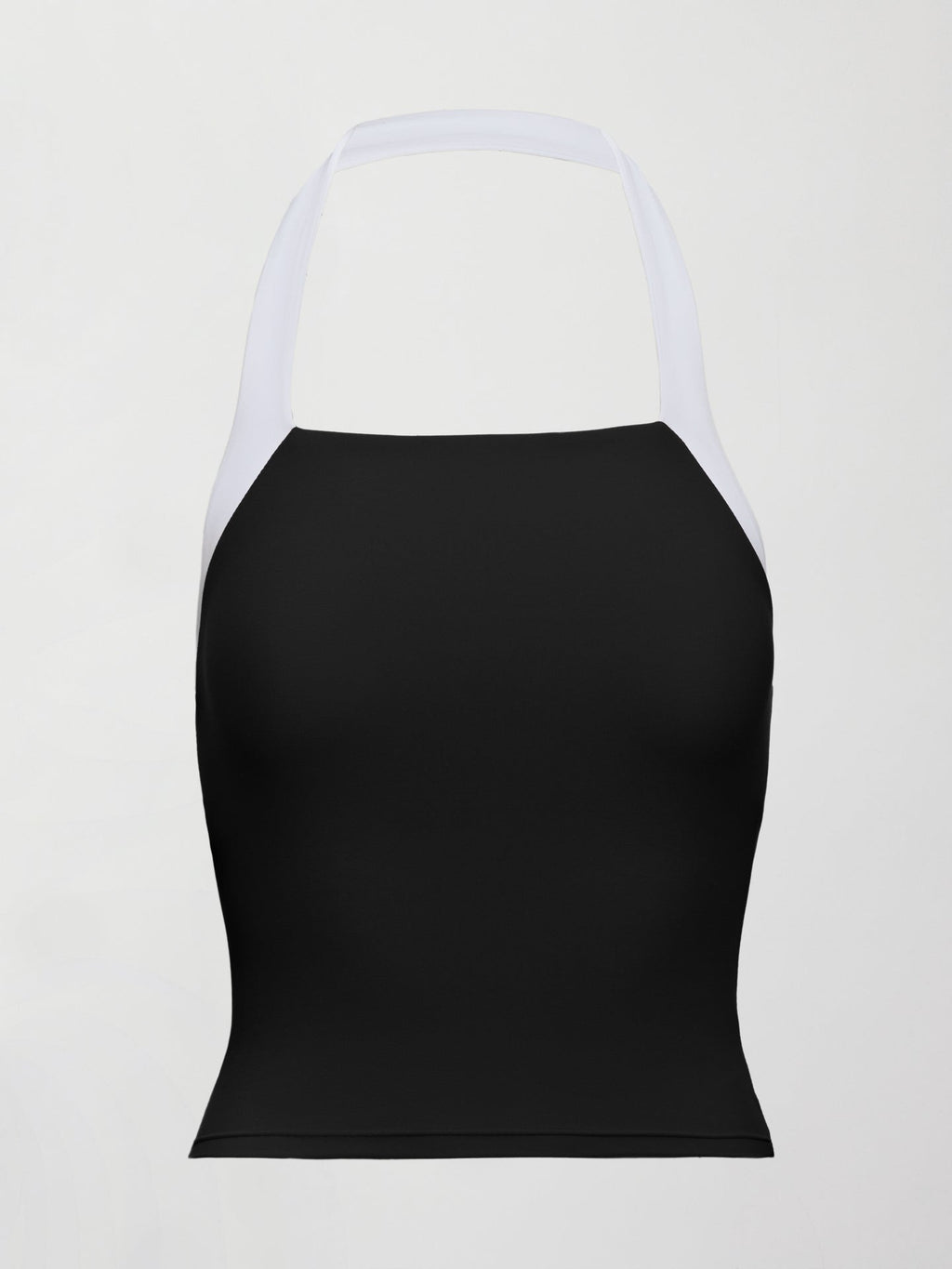Colorblock Halter Tank in Melt - Black/White