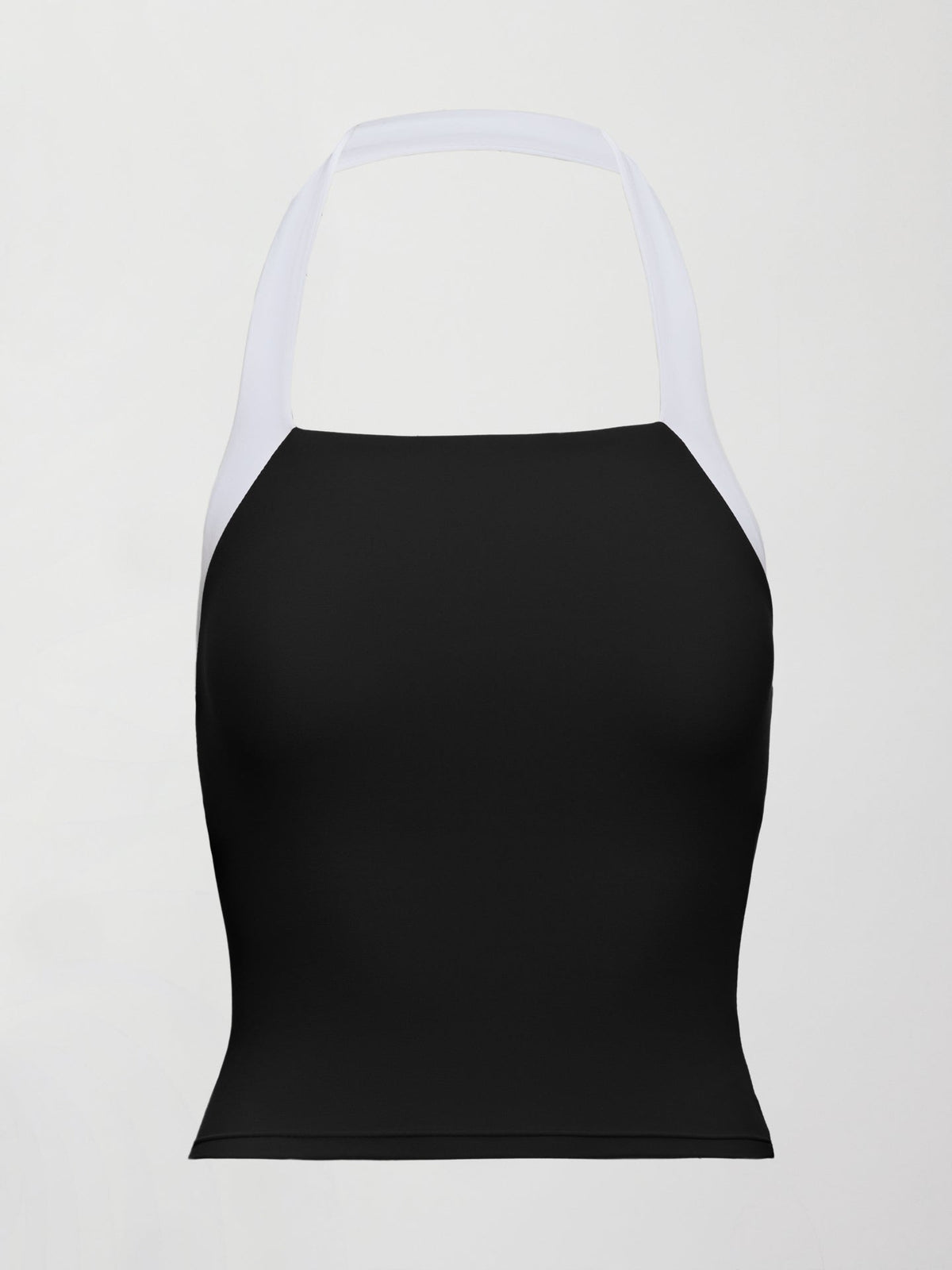 Colorblock Halter Tank in Melt - Black/White