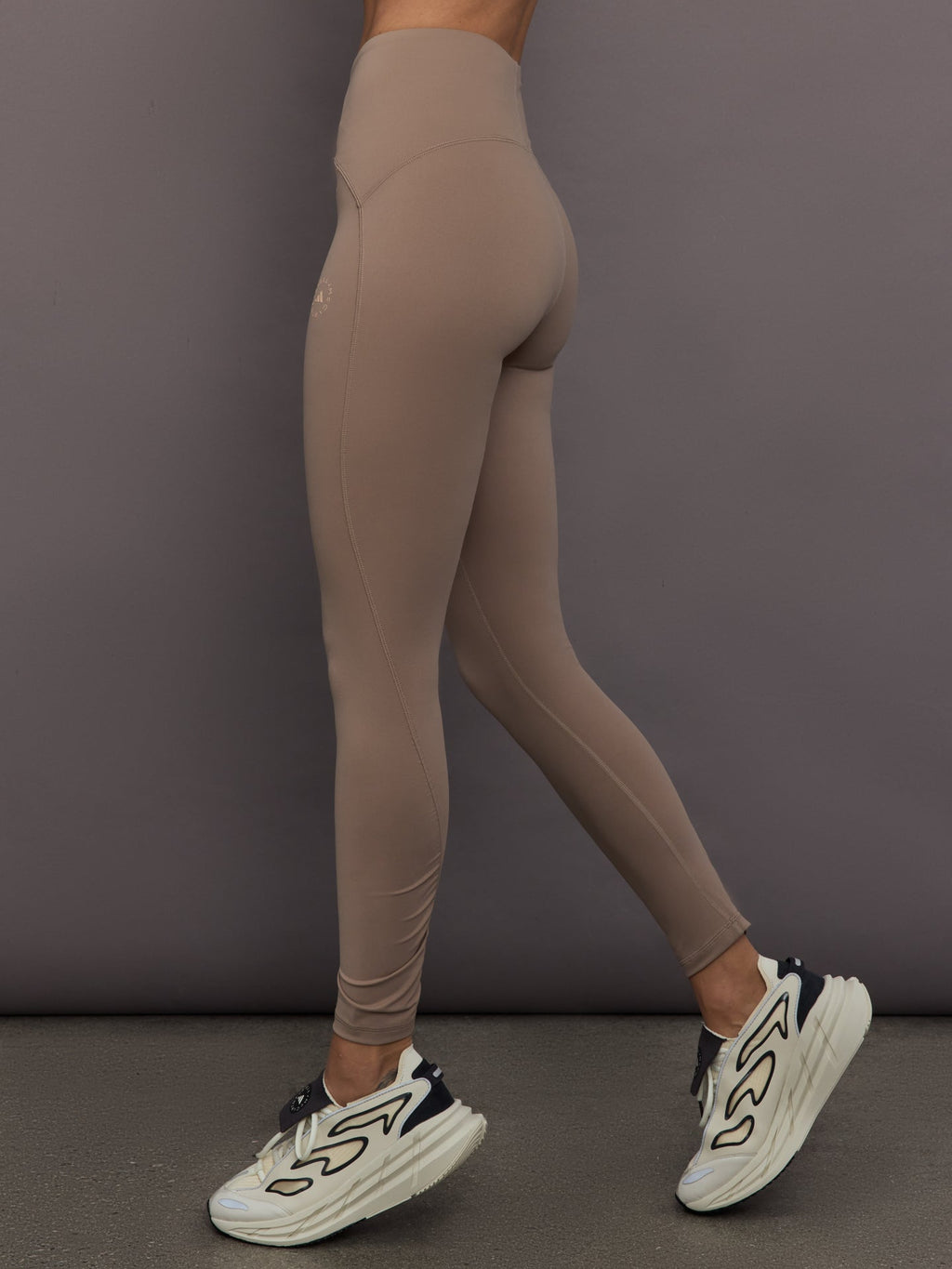 adidas by Stella McCartney Studio Ruched Leggings - Chalky Brown