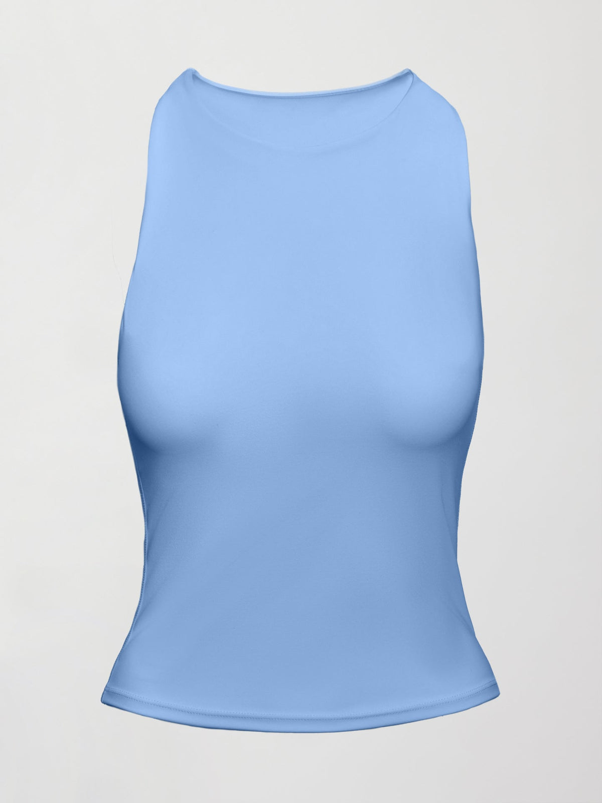 Racer High Neck Active Tank in Diamond Compression - Serenity