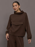 Pullover Sweatshirt in Scuba - Carafe
