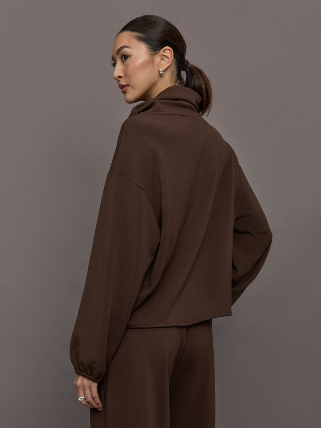 Pullover Sweatshirt in Scuba - Carafe