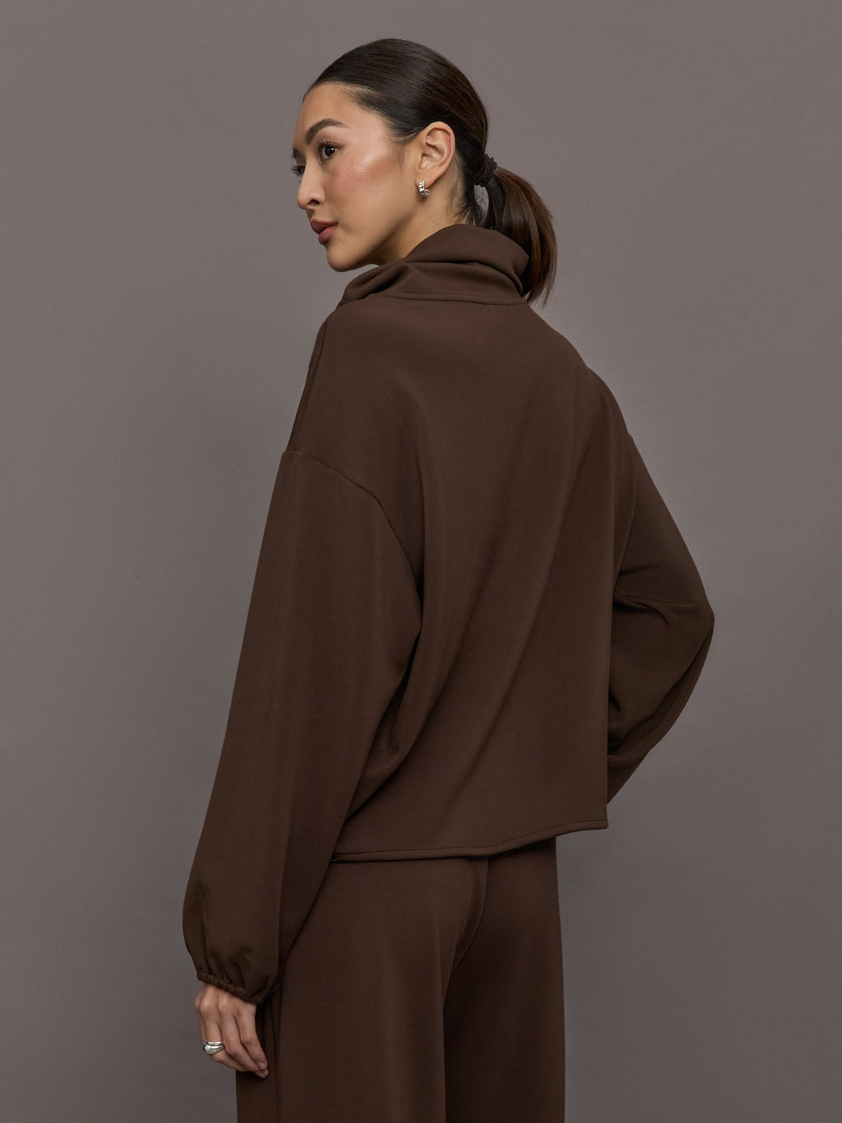 Pullover Sweatshirt in Scuba - Carafe