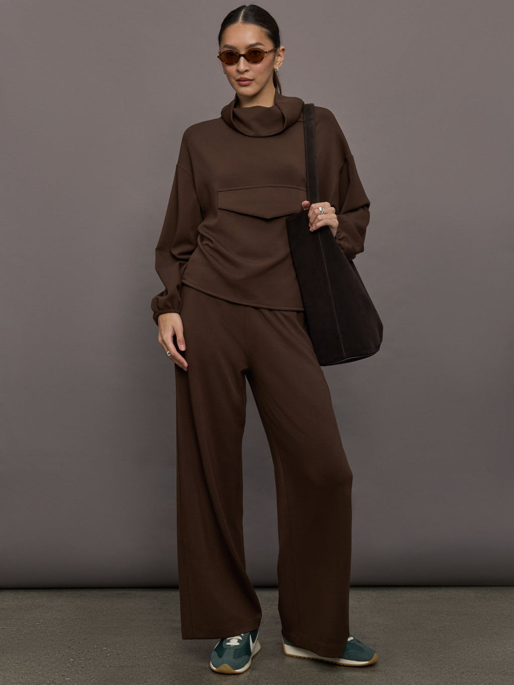 Pullover Sweatshirt in Scuba - Carafe
