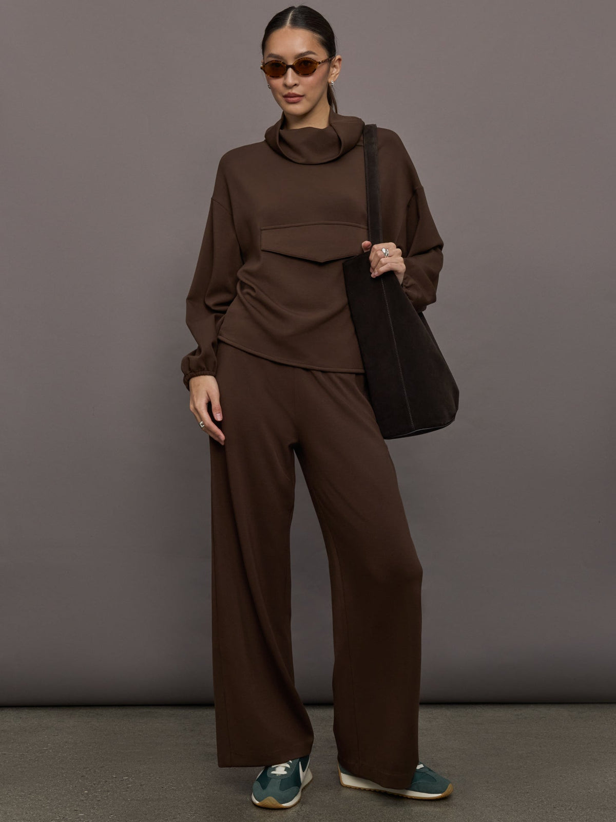 Pullover Sweatshirt in Scuba - Carafe