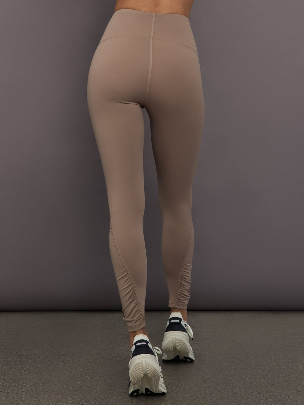 adidas by Stella McCartney Studio Ruched Leggings - Chalky Brown