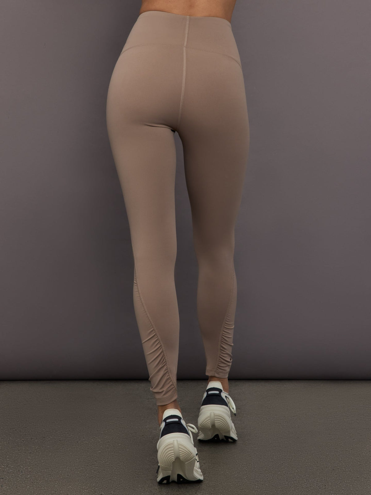 adidas by Stella McCartney Studio Ruched Leggings - Chalky Brown