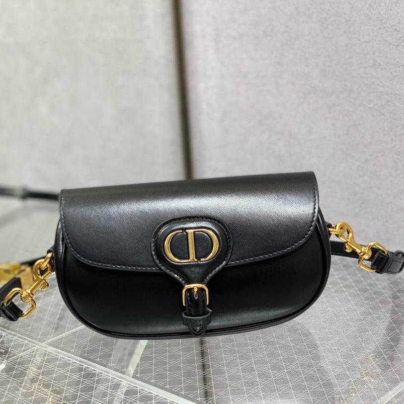 medium cd east west 22cm black calfskin ghw