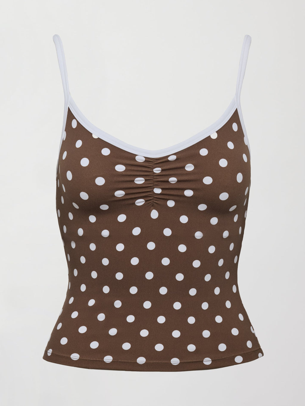 Polka Dot Ruched Tank in Melt - Carafe/White Polka Dot