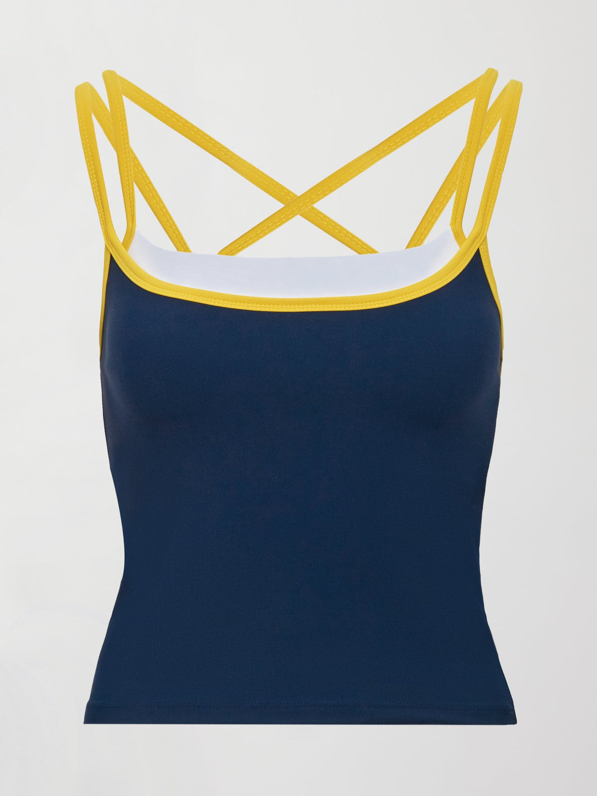 Double Layered Tank in Melt - Navy/Mango/White