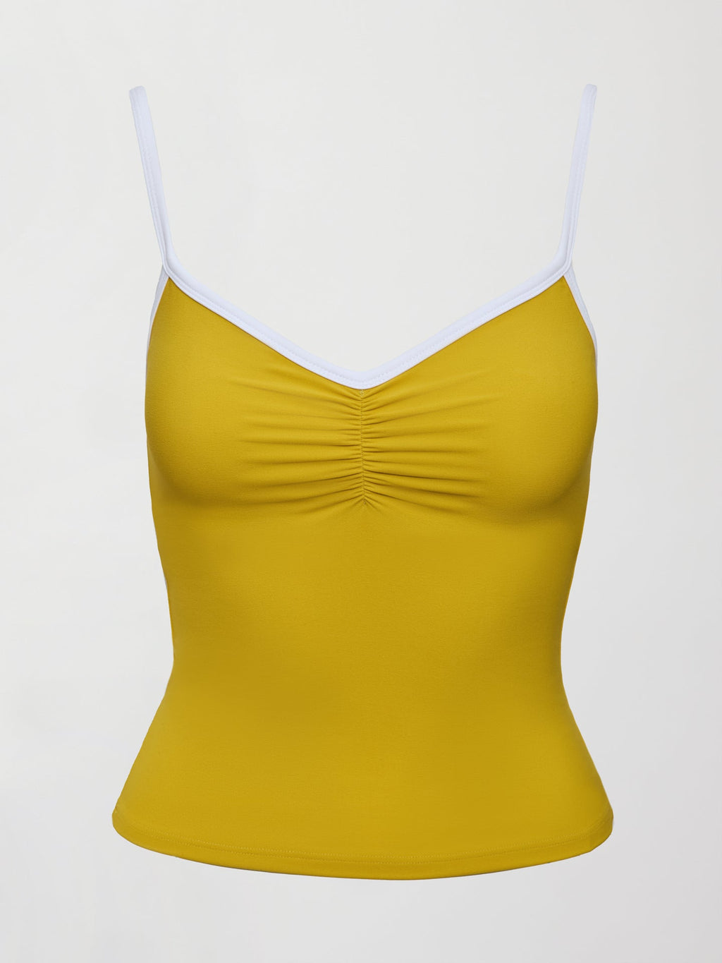 Ruched Tank in Melt - Mango Mint/ White