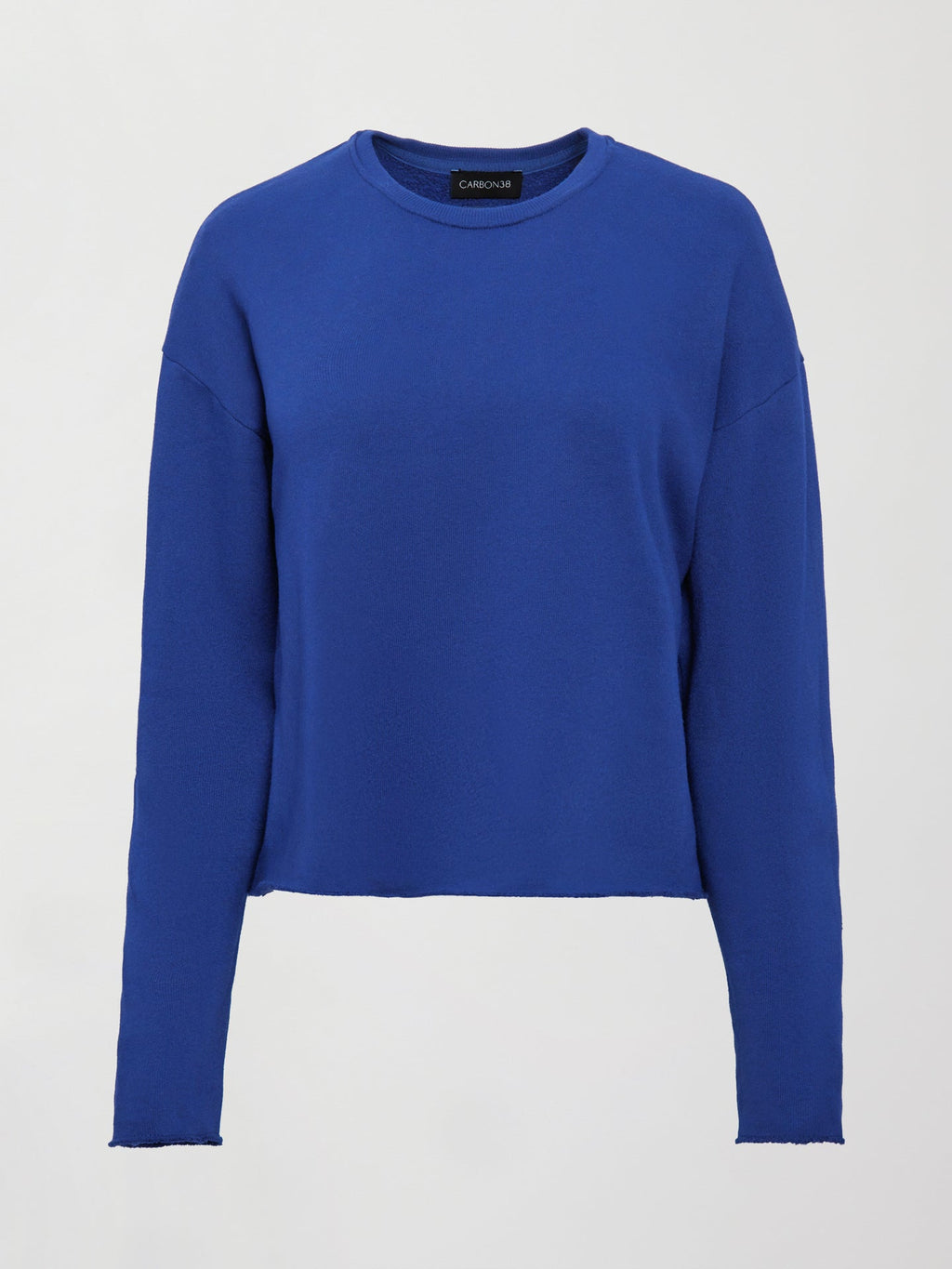 Crew Neck Sweatshirt in French Terry - Cobalt