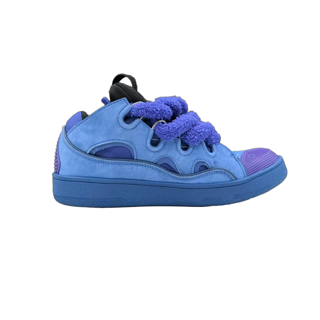 Lanvin Curb Sneakers 'Ultramarine Blue' - Purple Velvet Rope Laces