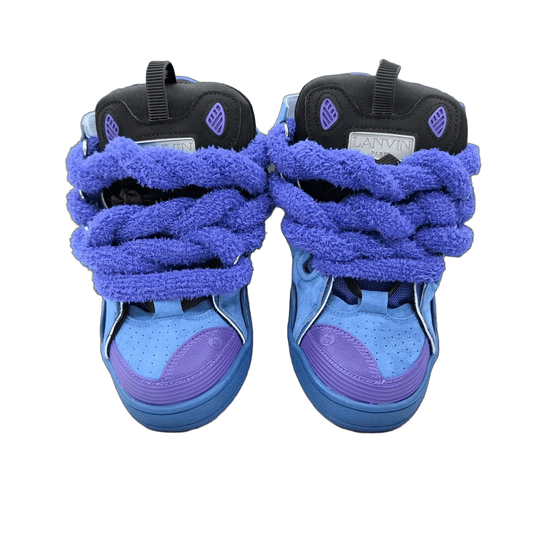 Lanvin Curb Sneakers 'Ultramarine Blue' - Purple Velvet Rope Laces