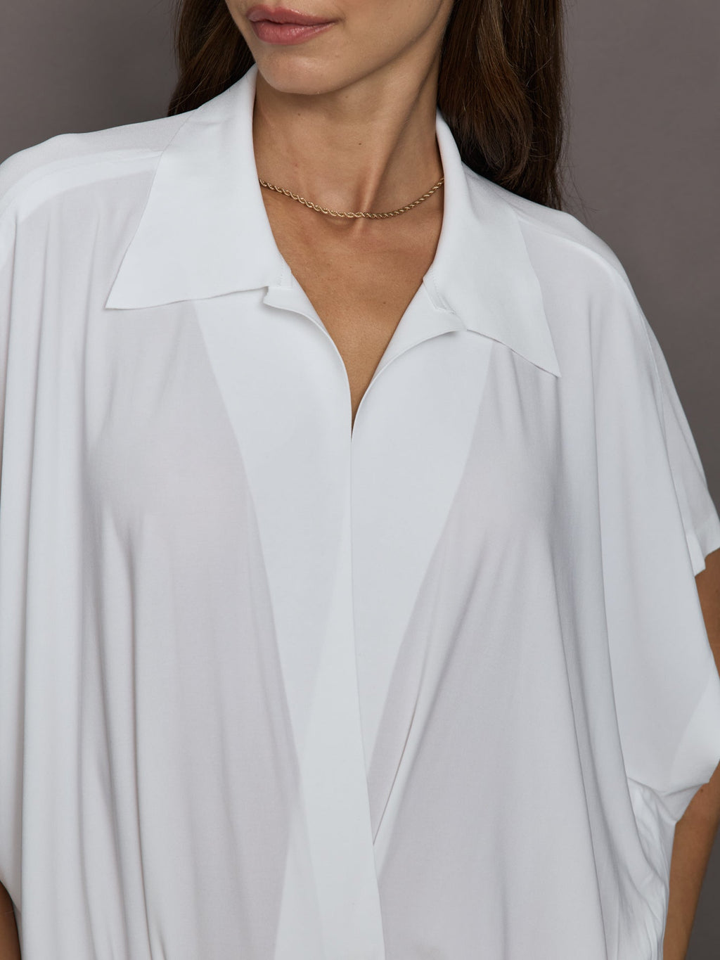 Super OS Sleeveless BF NK Shirt Bodysuit - White
