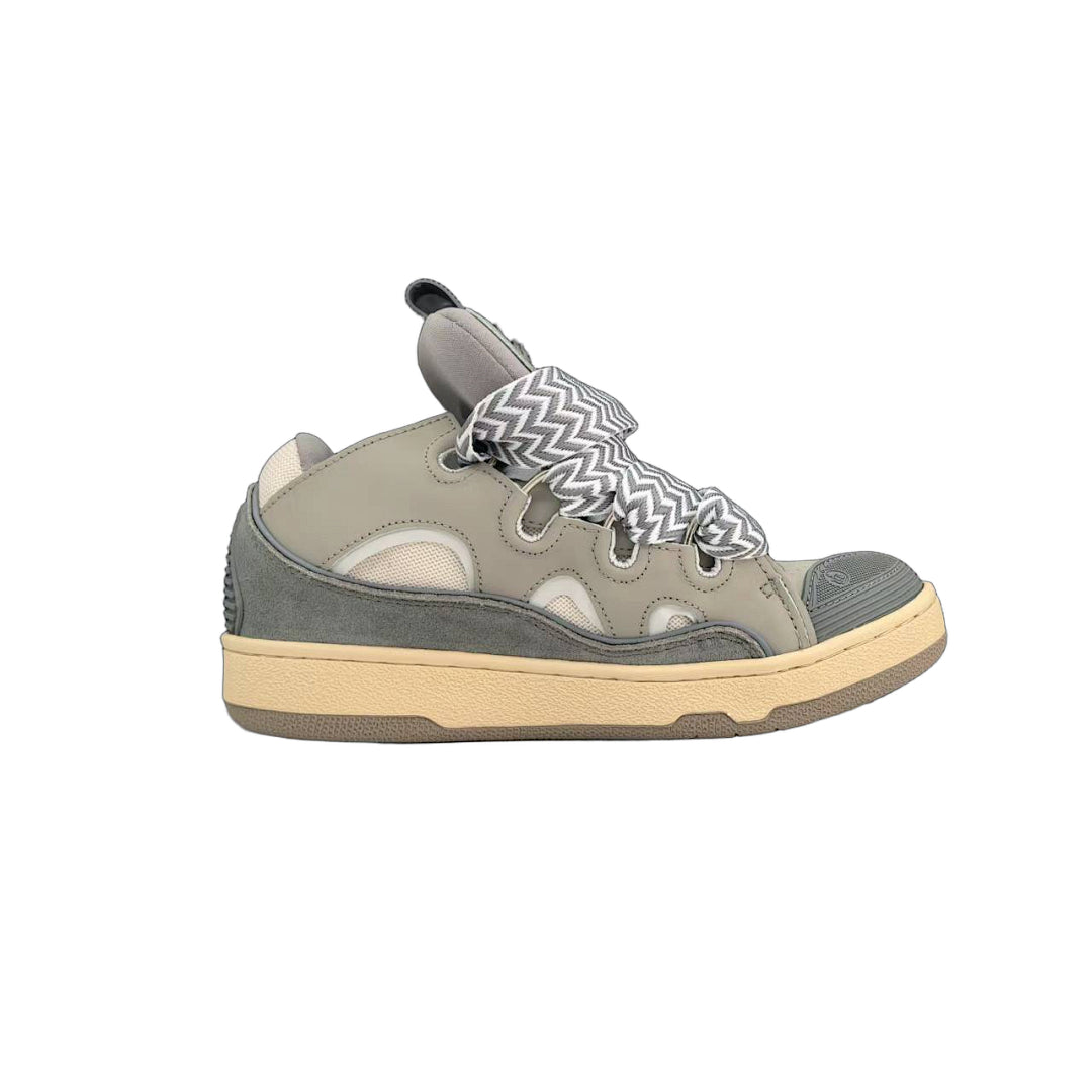 Lanvin Curb Sneakers 'Grey' - Tonal Chevron Laces