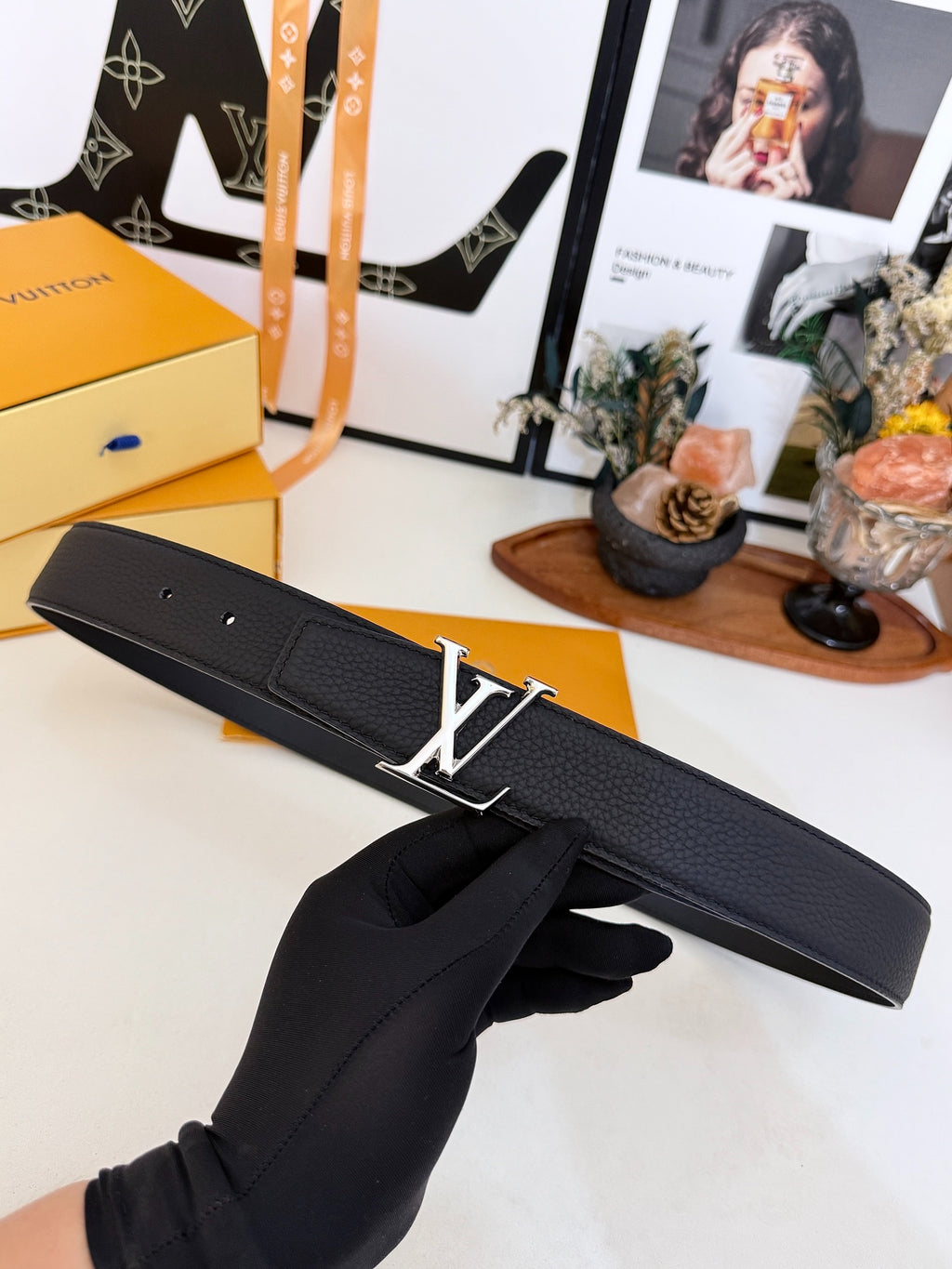 Louis Vuitton LV Atelier 35MM Reversible Belt Black