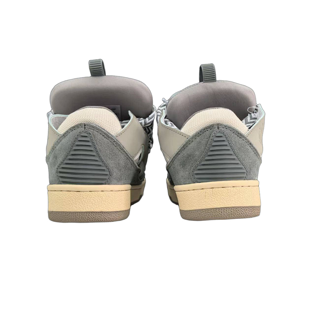 Lanvin Curb Sneakers 'Grey' - Tonal Chevron Laces