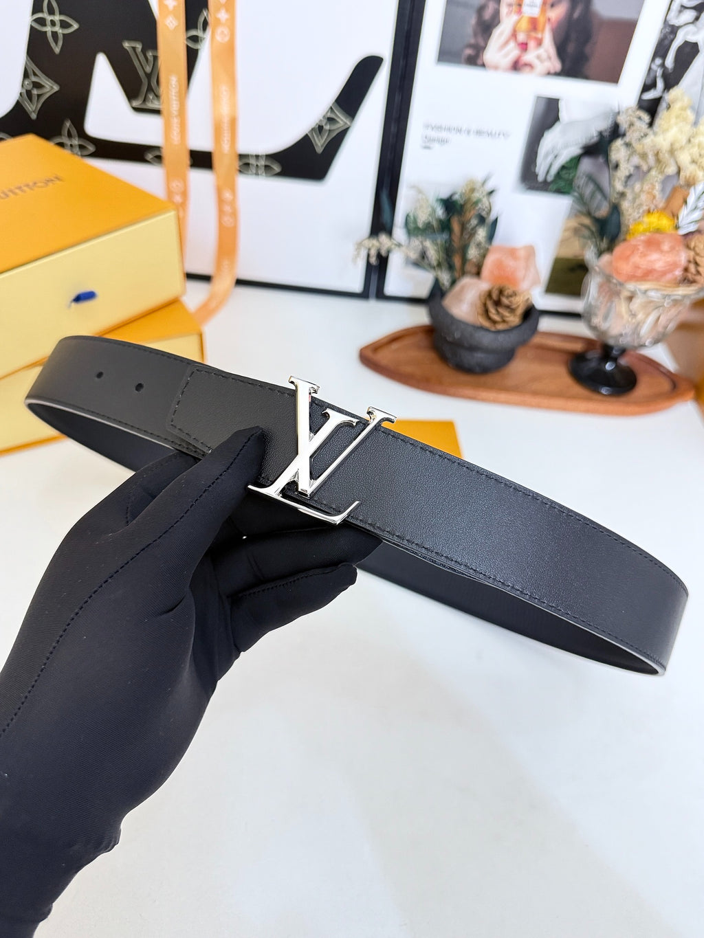 Louis Vuitton LV Atelier 35MM Reversible Belt Black