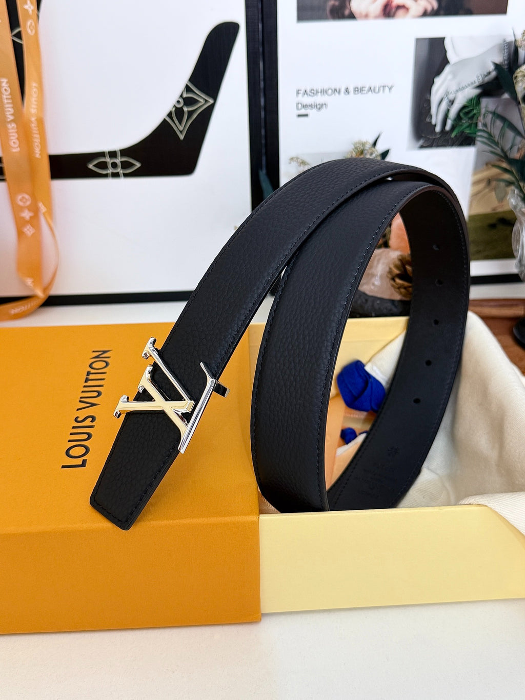 Louis Vuitton LV Atelier 35MM Reversible Belt Black