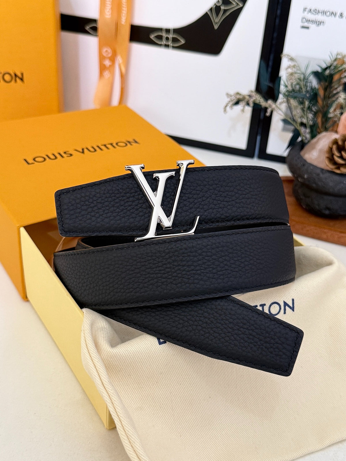 Louis Vuitton LV Atelier 35MM Reversible Belt Black