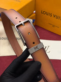 Louis Vuitton Everyday Pin 35MM Belt Patina Gradient Brown