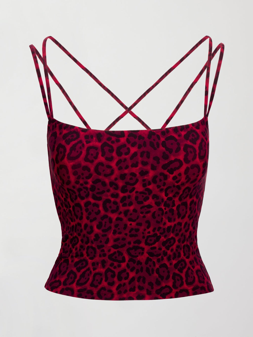Strappy Tank in Melt - Red Leopard