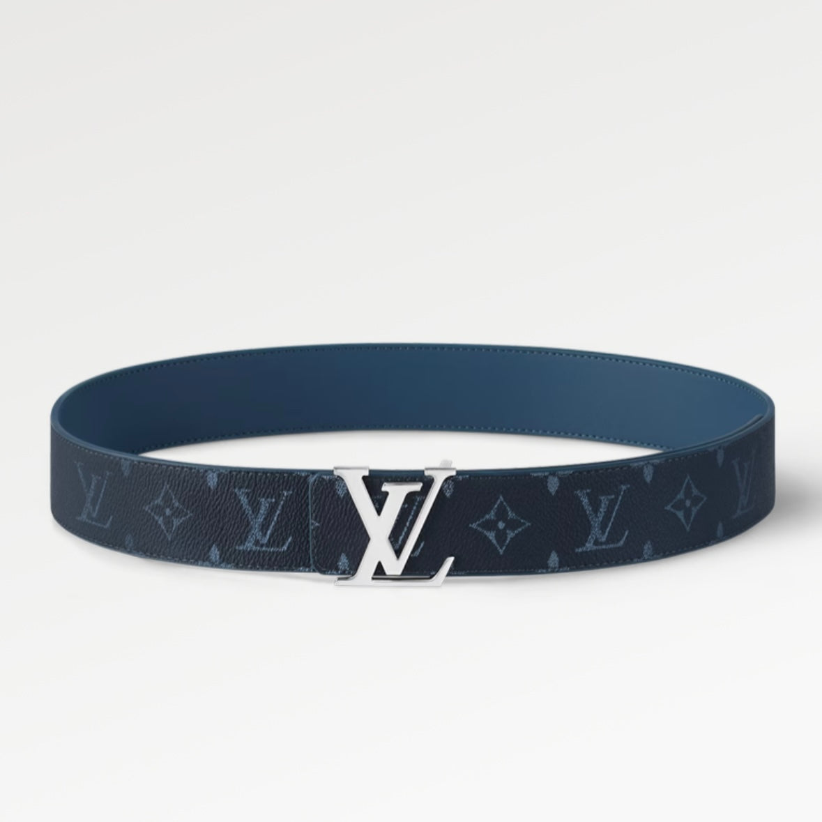 Louis Vuitton LV Initiales 40MM Reversible Belt Monogram Gradient Navy