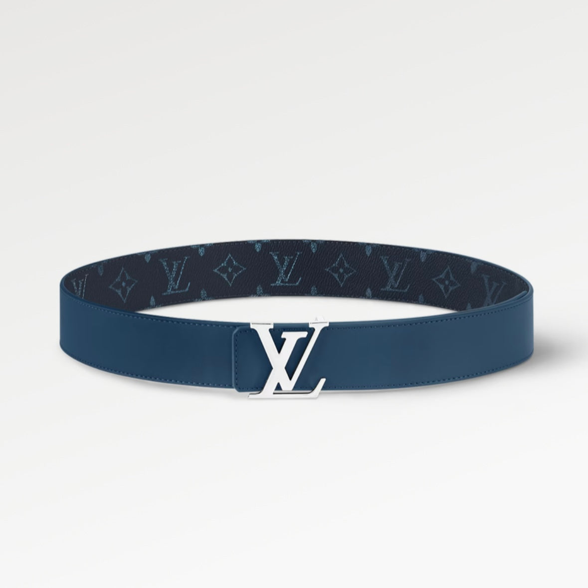 Louis Vuitton LV Initiales 40MM Reversible Belt Monogram Gradient Navy