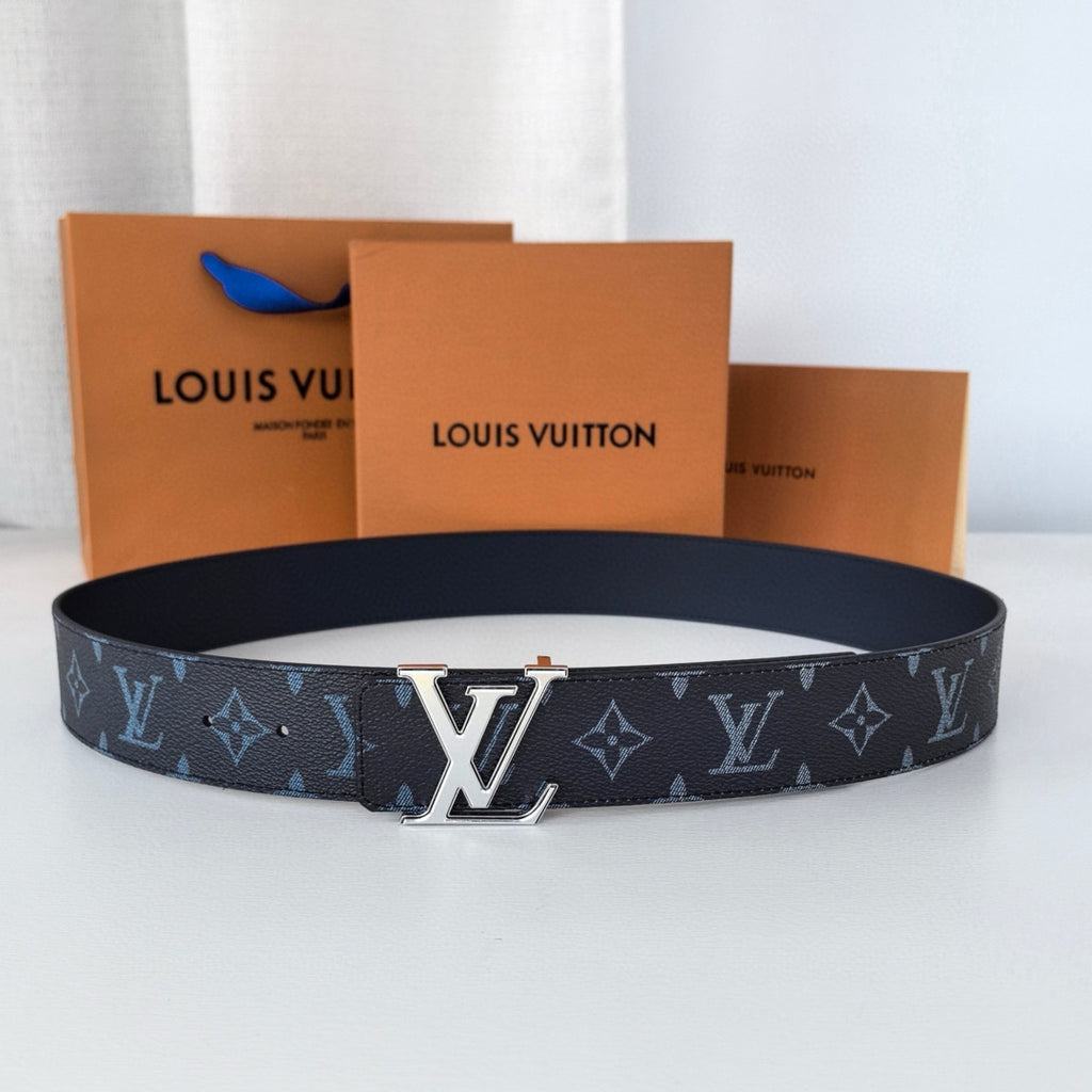 Louis Vuitton LV Initiales 40MM Reversible Belt Monogram Gradient Navy