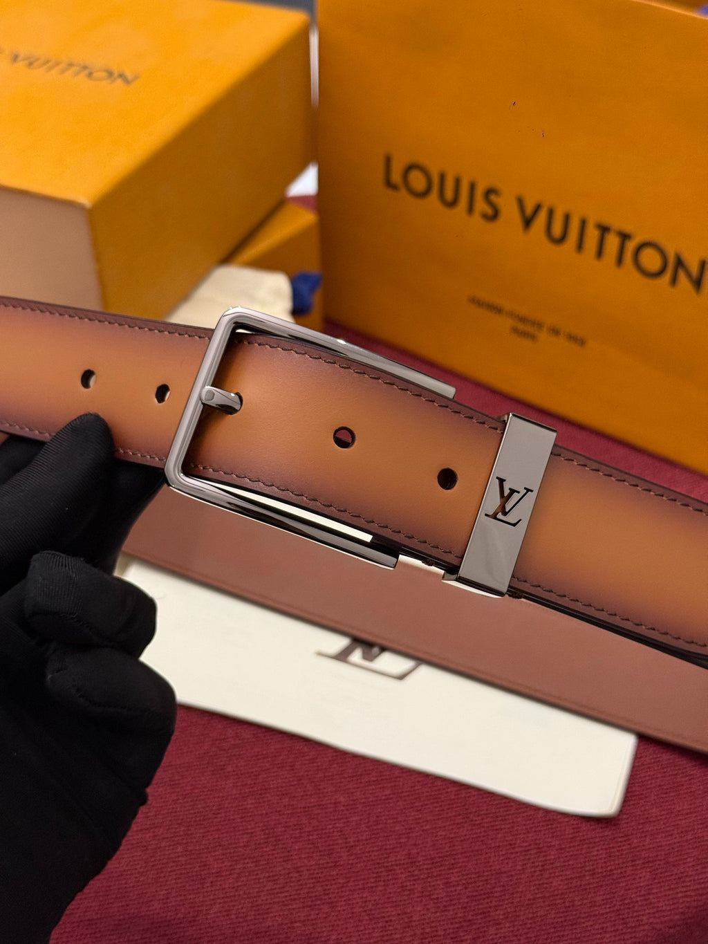 Louis Vuitton Everyday Pin 35MM Belt Patina Gradient Brown