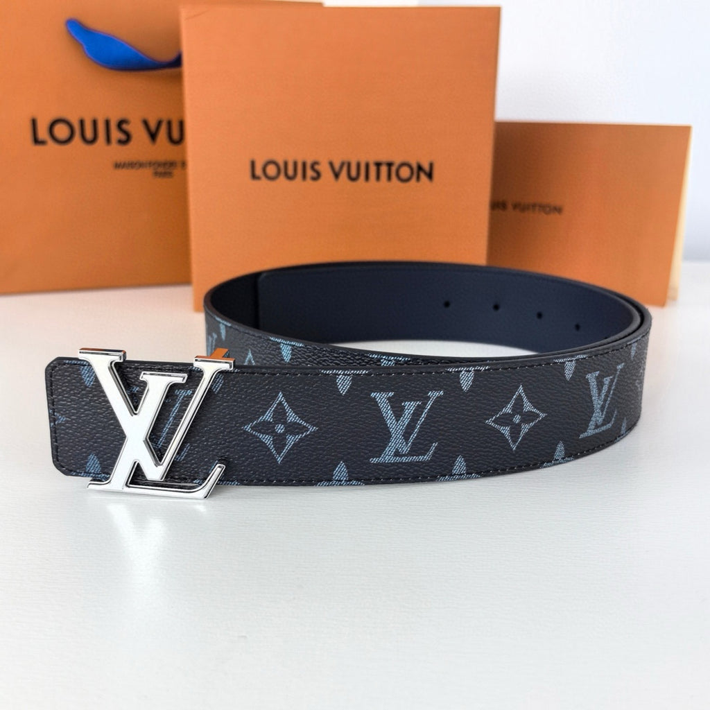 Louis Vuitton LV Initiales 40MM Reversible Belt Monogram Gradient Navy
