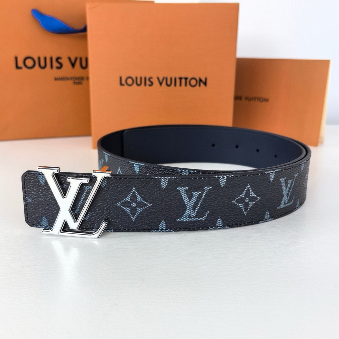 Louis Vuitton LV Initiales 40MM Reversible Belt Monogram Gradient Navy