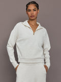 Half Zip Pullover in Interlock - Moonbeam