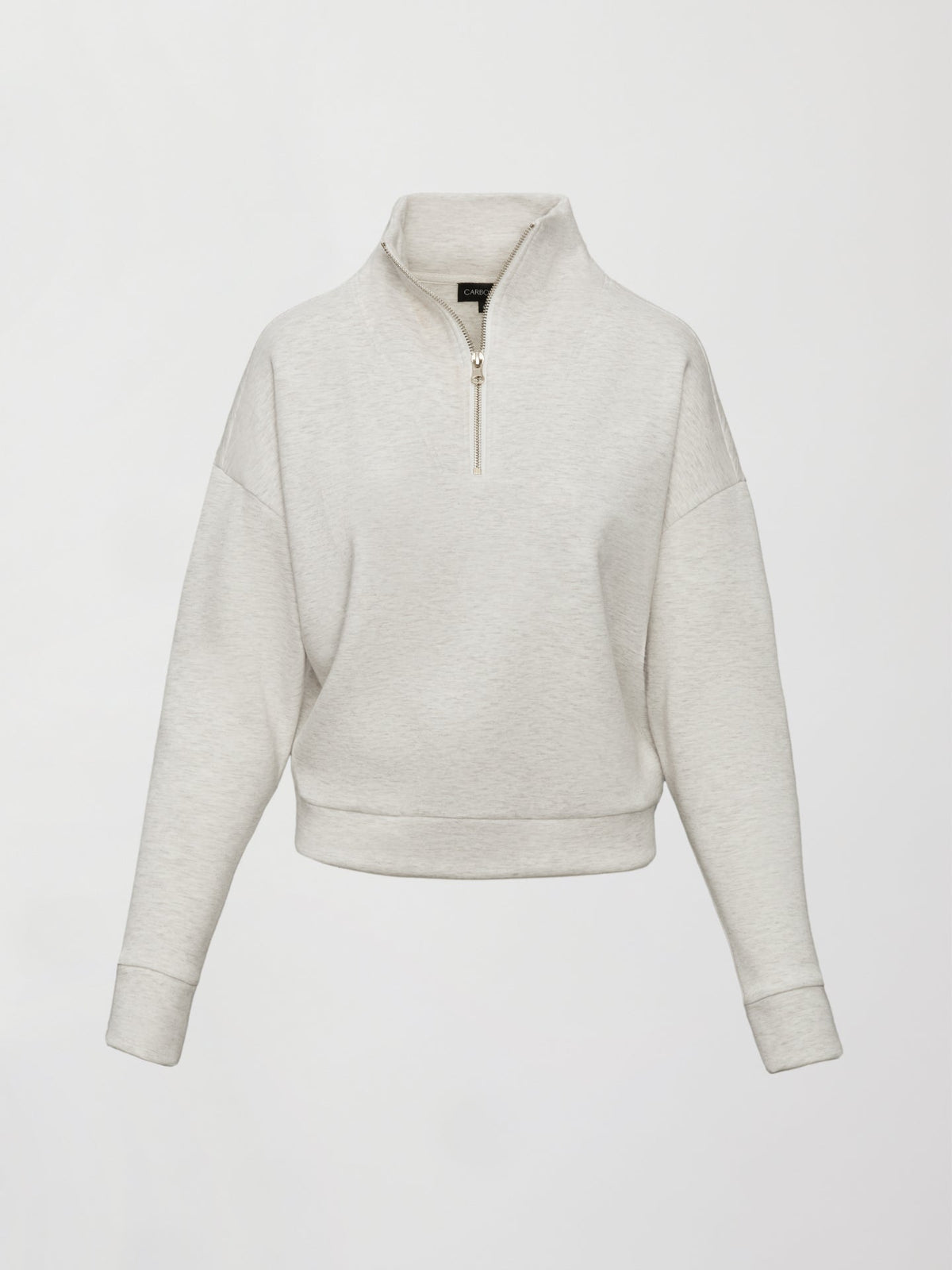 Half Zip Pullover in Interlock - Moonbeam