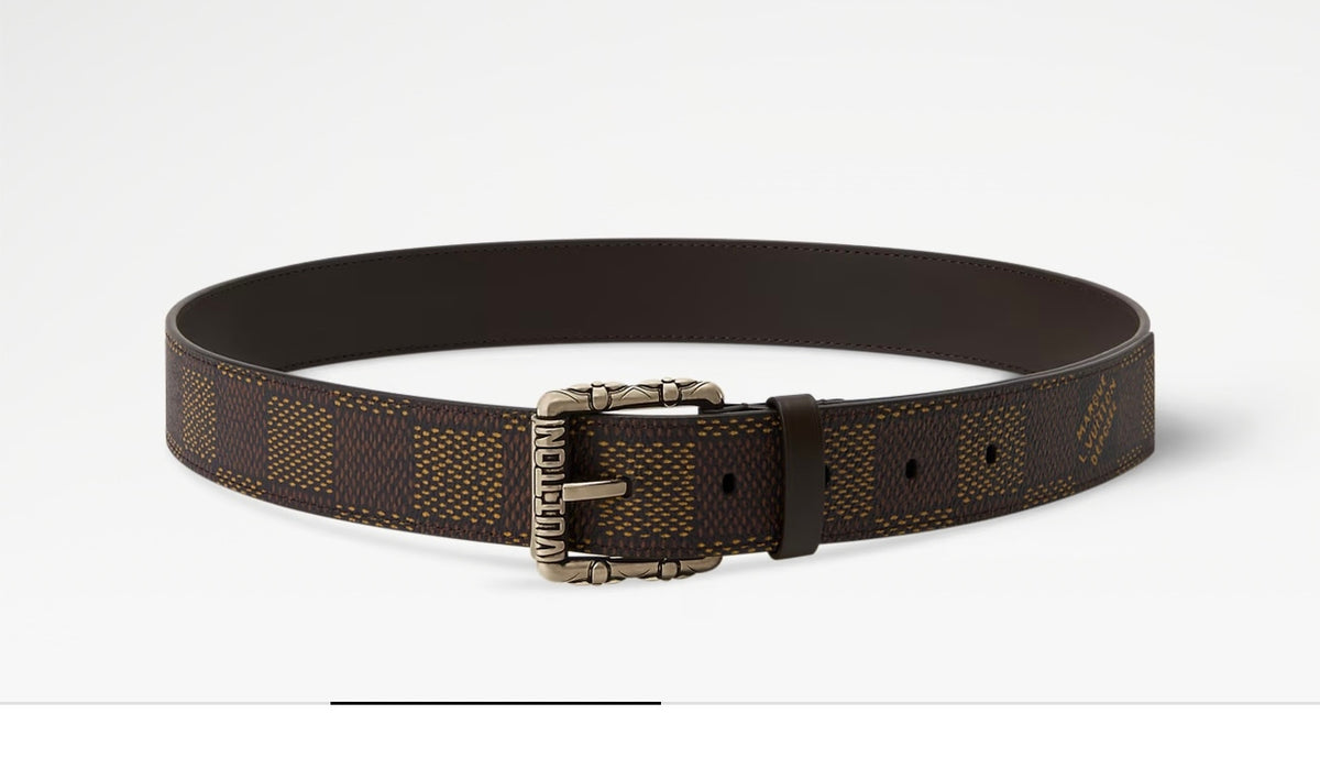 Louis Vuitton LV Drift Damier Heritage 35MM Reversible Belt Brown