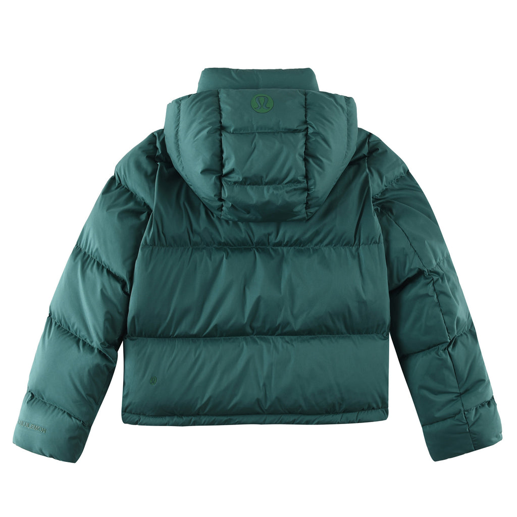 lululemon Women's Wunder Puff Water-Repellent Cropped Down Jacket in Storm Teal