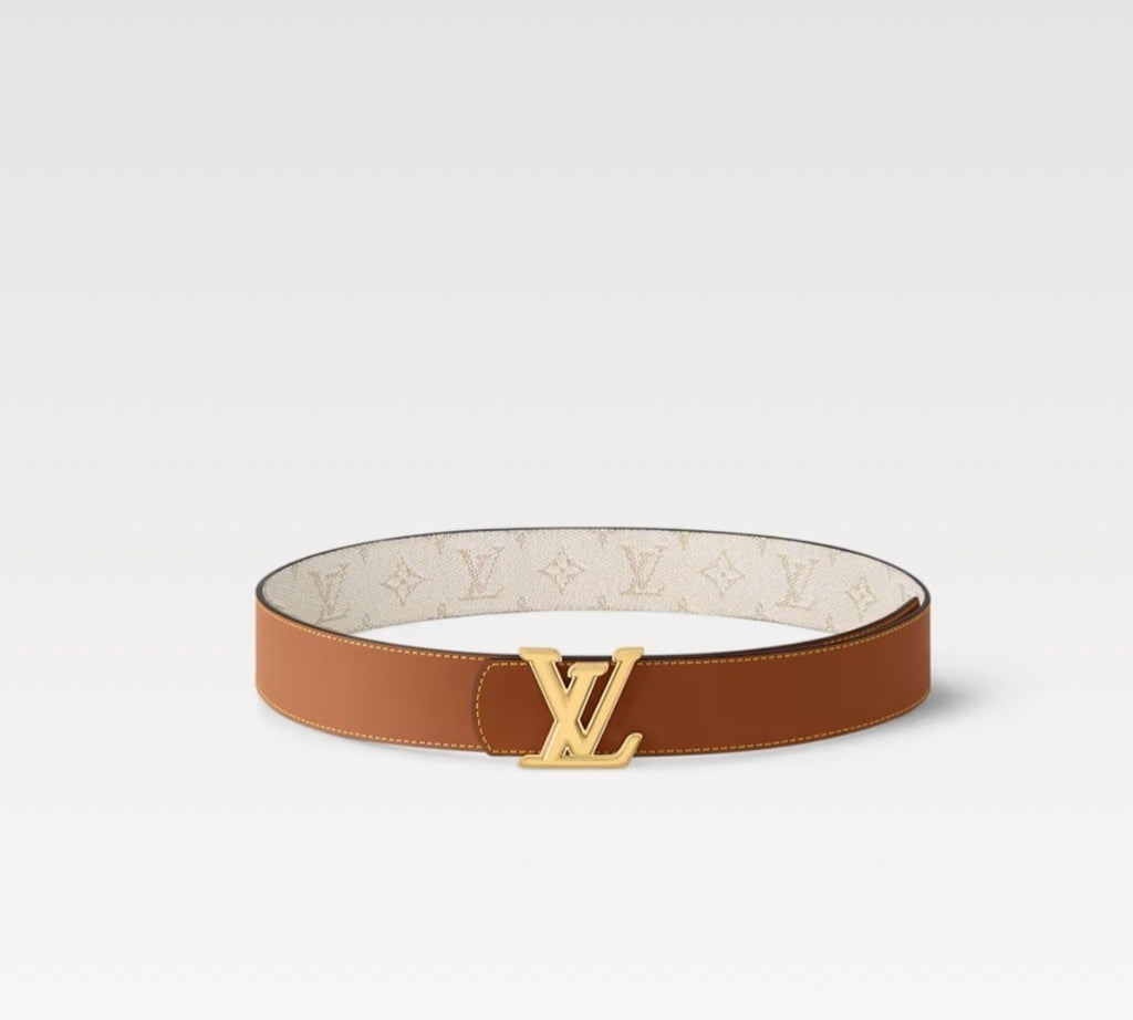 Louis Vuitton LV Initiales 30MM Reversible Belt Cognac Brown Monogram