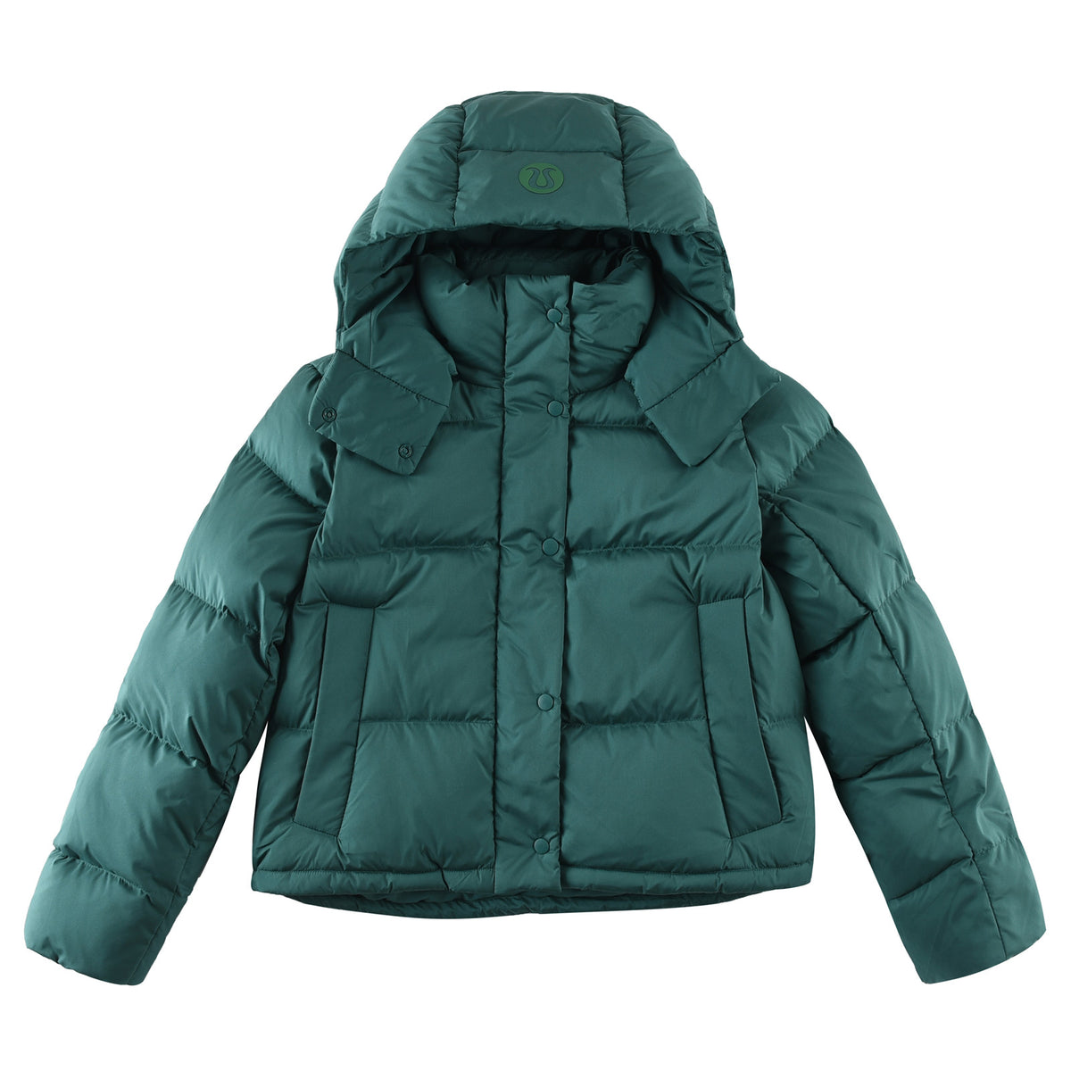 lululemon Women's Wunder Puff Water-Repellent Cropped Down Jacket in Storm Teal