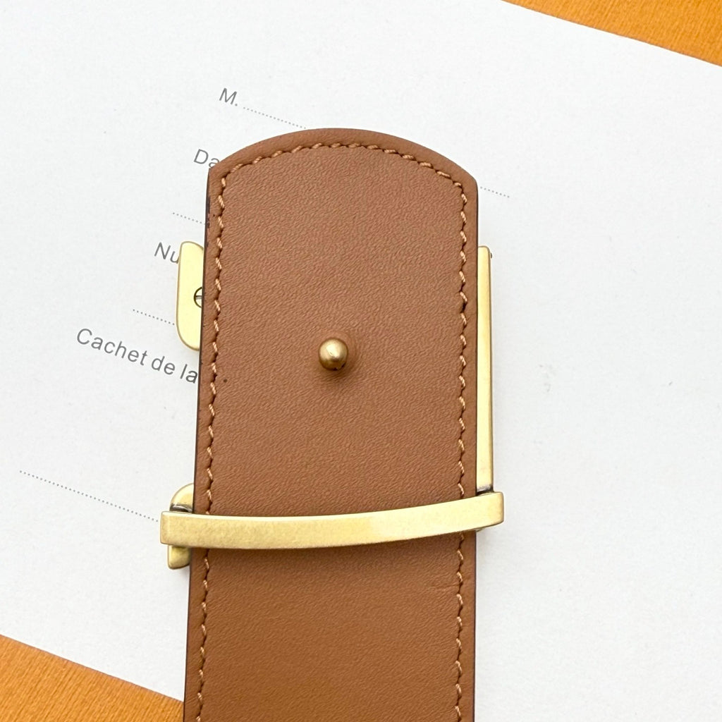 Louis Vuitton LV Initiales 30MM Reversible Belt Cognac Brown Monogram