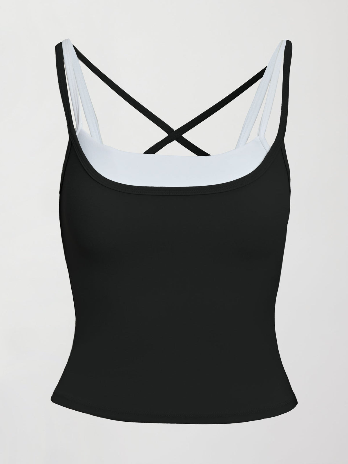 Double Layered Tank in Melt - Black / White