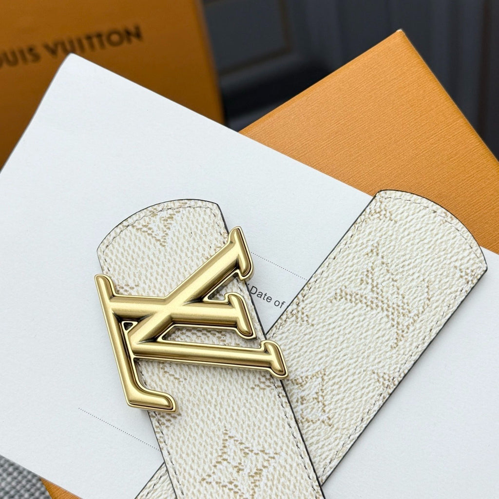 Louis Vuitton LV Initiales 30MM Reversible Belt Cognac Brown Monogram