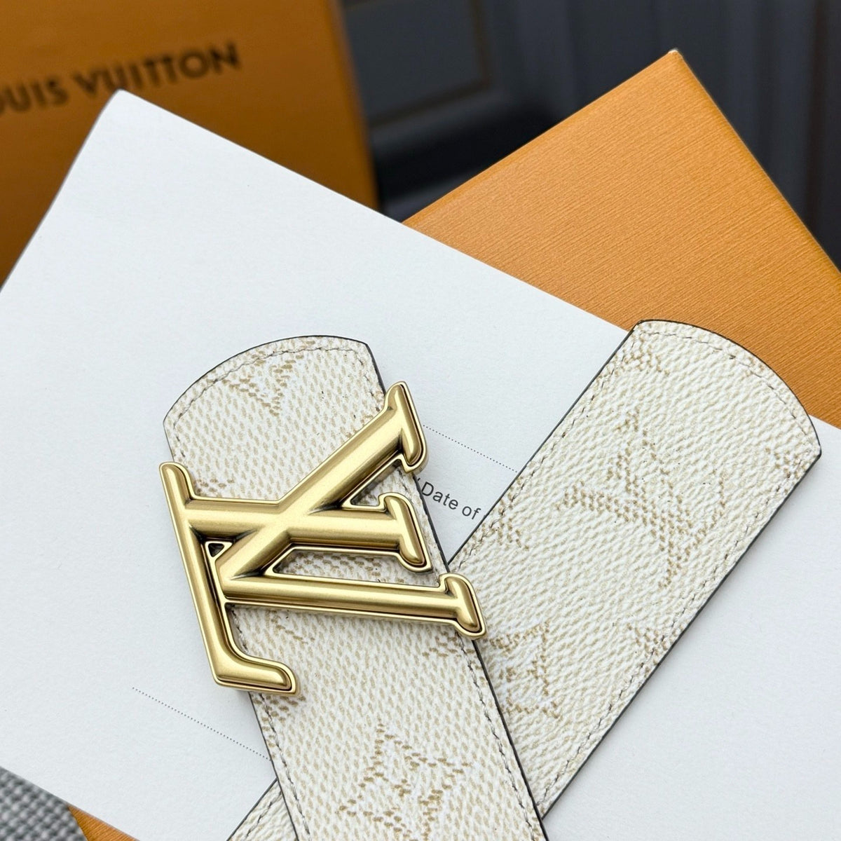 Louis Vuitton LV Initiales 30MM Reversible Belt Cognac Brown Monogram
