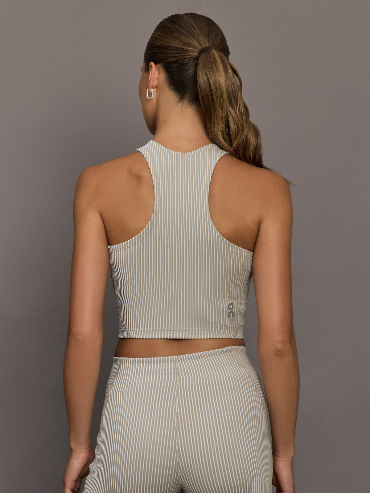 All-Day Ribbed Crop - Desert | White