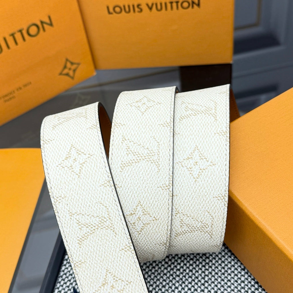 Louis Vuitton LV Initiales 30MM Reversible Belt Cognac Brown Monogram