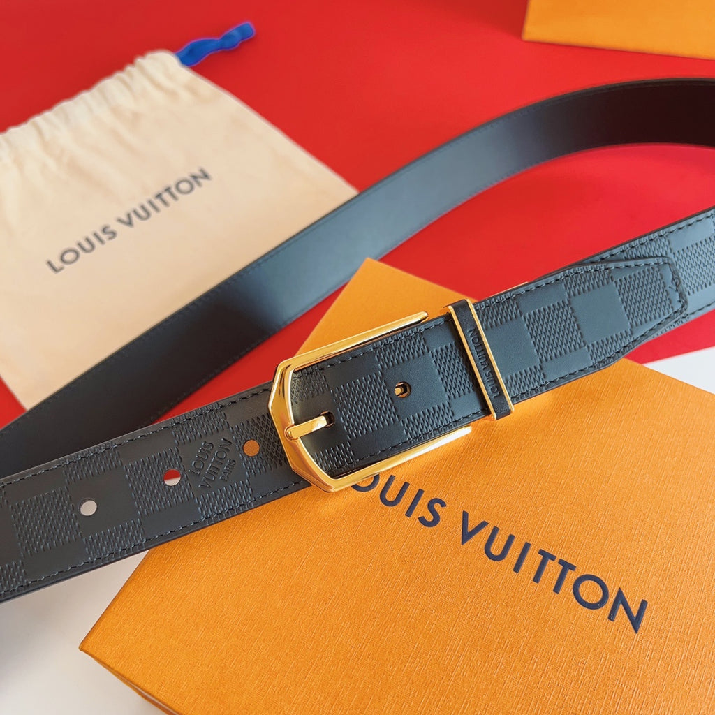 Louis Vuitton Reversible 35mm Belt in Damier Graphite Canvas