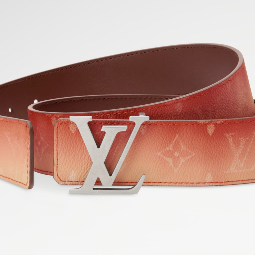 Louis Vuitton LV Initiales Reversible Belt Monogram Pigment Red/Orange 40MM