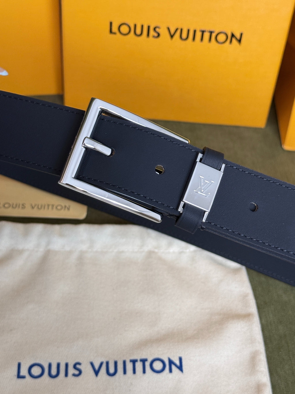 Louis Vuitton Everyday Double Pin 35MM Belt Silver