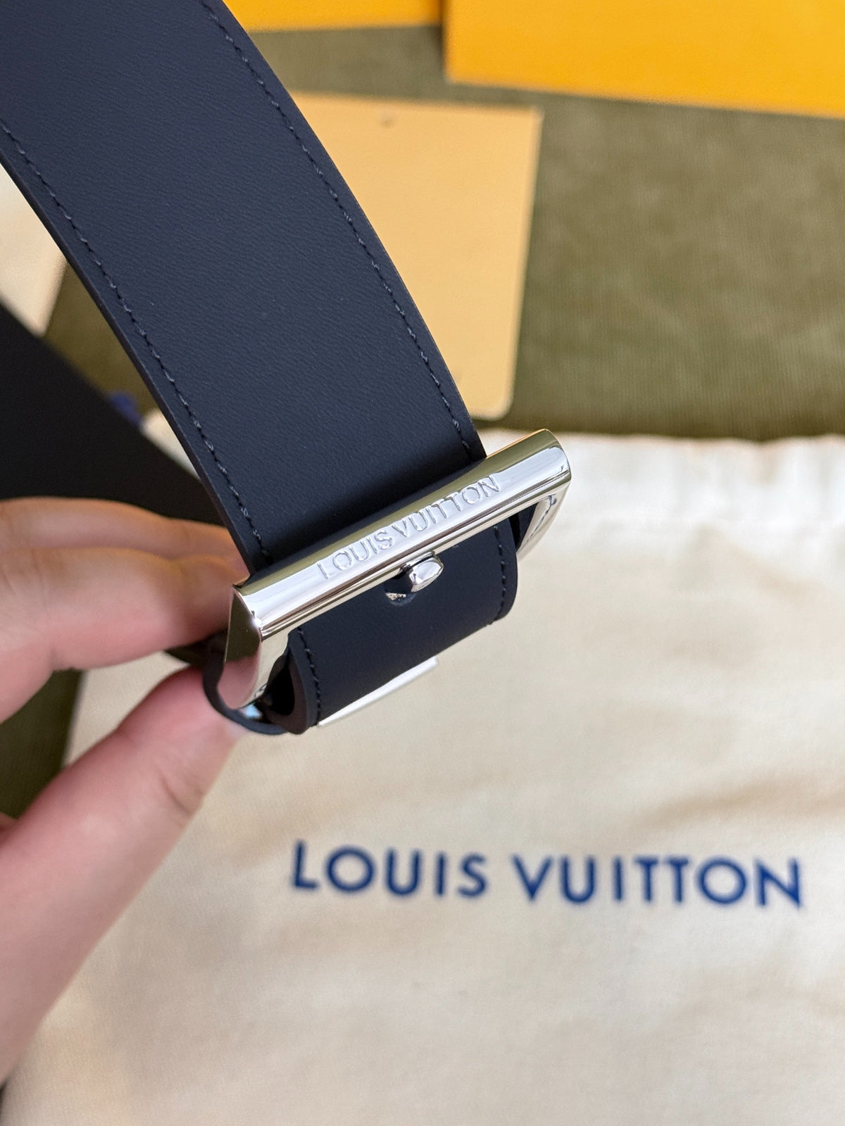 Louis Vuitton Everyday Double Pin 35MM Belt Silver